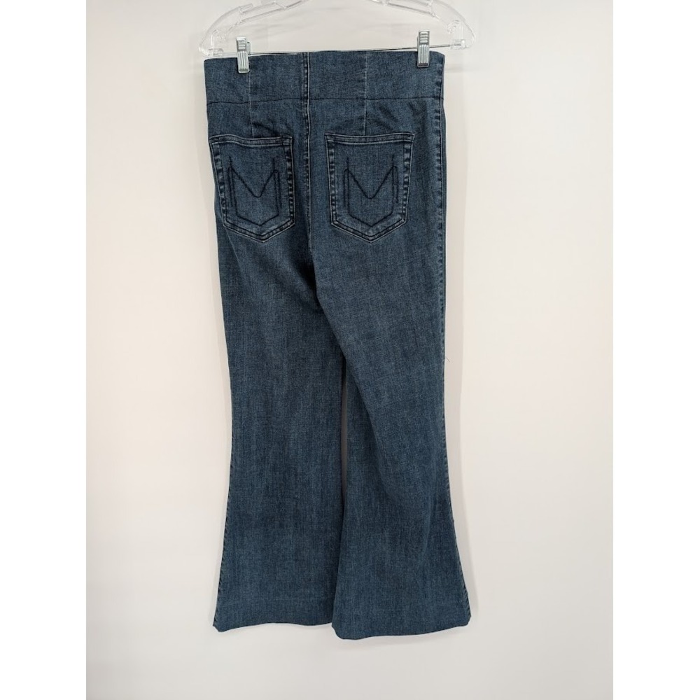 Women's Show Me Your‎ Mumu Farrah Pull On Jeans Dark Wash Flare Sz Medium - Picture 2 of 4